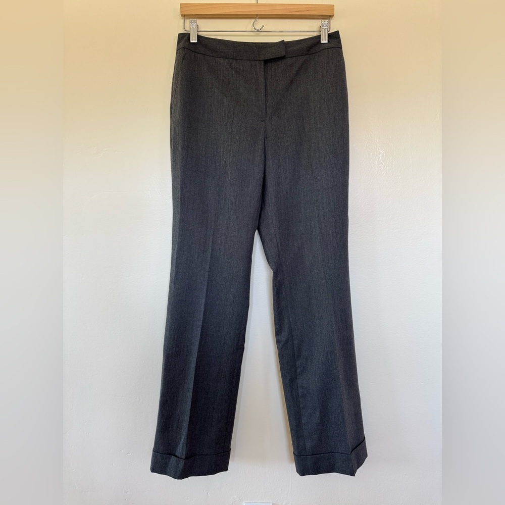 Brooks Brothers Gray Straight Leg Pants Professional Style